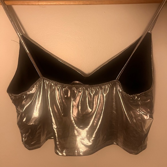 Silver Space Girl Cropped Tank - Picture 3 of 4